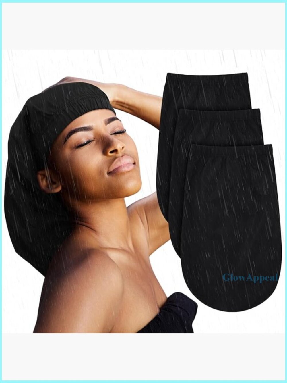 Waterproof Dreadlock Rain Cap Head Wrap Hair Bonnet Unisex 3-Pack